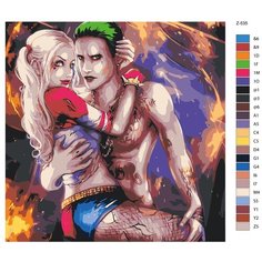 Картина по номерам Z-535 "Джокер и Харли Квинн. Комиксы" 40x40 Brushes Paints