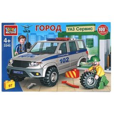 Конструктор «УАЗ Patriot Полиция в автосервисе», 97 деталей ГОРОД МАСТЕРОВ