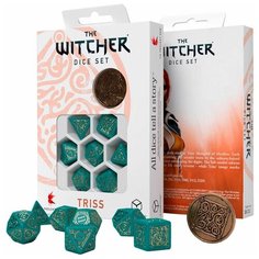 Набор кубиков для настольных ролевых игр (Dungeons and Dragons, DnD, D&D, Pathfinder) - Witcher Dice Set. Triss. The Beautiful Healer Q Workshop
