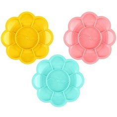 Палитра "Цветочек", 9 ячеек, "Ромашка", мини, микс Стамм