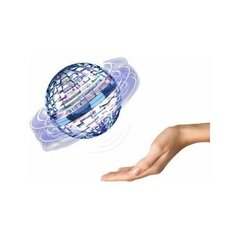 Летающий шар - светящийся спиннер, светящийся летающий шар, Spin Ball, Спин болл, синий Wo Wa