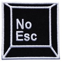 Нашивка (шеврон, патч) на липучке, Стежкофф, "No escape", 6,8х6,8 см, 1 штука