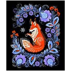 Картины мозаикой лисица (8 цветов) 30*30 см Molly