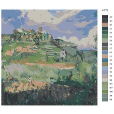 Картина по номерам Y-771 "Репродукция картины - Атенеум Деревня. Жоаким Мир-и-Триншет" 40x40 Brushes Paints