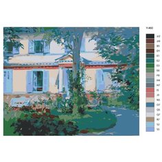 Картина по номерам Y-460 "Эдуард Мане - Дом в Руеле. Репродукция" 40х50 Brushes Paints