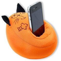 Подставка под телефон - игрушка антистресс Штучки к которым тянутся ручки Кот, оранжевый