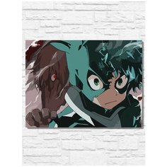 Картина по номерам на холсте Аниме моя геройская академия (Изуко Мидория) - 9182 Г 30x40