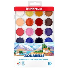 Акварель 24 цвета ErichKrause, с УФ-защитой, пластик, европодвес, без кисти Art Berry
