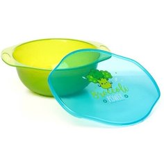 Тарелка для кормления Broccoli Power, c крышкой, цвет зеленый Mum&Baby