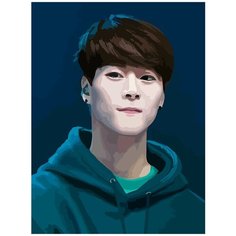 Картина по номерам на холсте Музыка KPOP ASTRO (MJ, Мунбин, Роки, Санха) - 6055 В 30x40