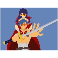 Картина по номерам на холсте аниме гуррен лаганн gurren lagann - 2406