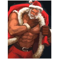 Картина по номерам на холсте Новый Год (Рождество, Дед Мороз, Снегурочка, Аниме) - 7257 В 30x40