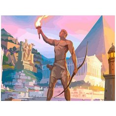 Картина по номерам на холсте настольная игра 7 чудес - 6874 Г 30x40