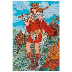 Картина по номерам на холсте настольная игра иниш INIS карточная игра персонаж - 6961 В 60x40