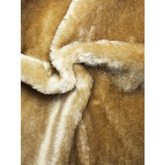 Ткань Мех искусственный бежевый с ворсом 9мм для шитья игрушек и рукоделия, И-45, отрез 150x100 см КиКТойс