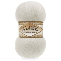 Пряжа Alize Angora Gold (Ангора Голд) - 2 мотка 450 жемчужный 20% шерсть, 80% акрил 550м/100г