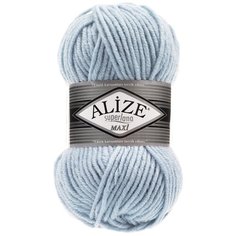 Пряжа Alize Superlana Maxi (Ализе Суперлана Макси) - 2 мотка 480 светло-голубой 75% акрил, 25% шерсть 100м/100г
