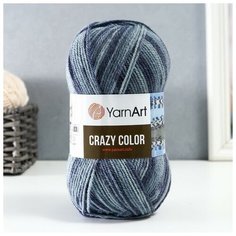 Пряжа "Crazy color" 25% шерсть, 75% акрил 260м/100гр (652) Magic