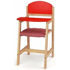 VIGA Кукольный стульчик для кормления красный (дерево) 50280FSC с 3 лет