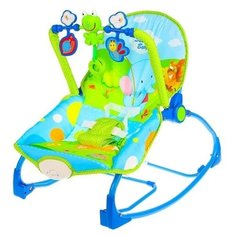 Шезлонг Happicute Baby с погремушками, разноцветный