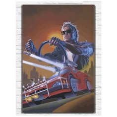 Картина по номерам на холсте игра Road Blasters (Sega, Сега, 16 bit, 16 бит, ретро приставка) - 9922 В 60x40