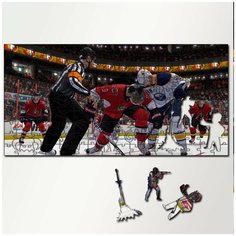 Пазл из дерева с фигурками, 230 деталей, 46х23 см игры NHL 12 NHL 12, НХЛ 12, хоккей, спортивный симулятор, спорт, PS, Xbox, PC, Switch - 5222 Puzzle Wood