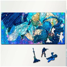 Пазл из дерева с фигурками, 230 деталей, 46х23 см игры Final Fantasy X - 5267 Puzzle Wood