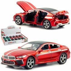 Металлическая машинка ChiMei Model 1:32 "BMW M8 Manhart" 16 см. CM308, инерционная, свет, звук / Красный Panawealth Inter Holdings