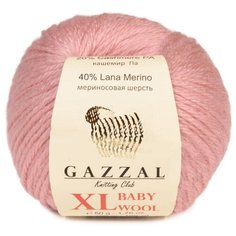 Пряжа Gazzal Baby wool XL: 845 (Пудра) количество мотков - 1 шт, вес одного мотка - 50 гр, метраж одного мотка - 100 м