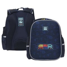 Рюкзак каркасный GoPack Education Gamer, 34,5 х 25 х 12,7 см, синий