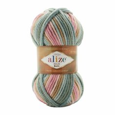 Пряжа ALIZE Superlana maxi batik, Alize, принт - 7803, 25% шерсть, 75% акрил, 5 мотков, 100 г, 100 м.