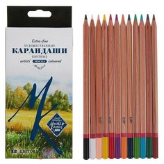 Завод художественных красок «Невская палитра» Карандаши художественные цветные мягкие, ЗХК "Мастер-класс", 12 цветов