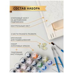 Картина по номерам Мона лиза / Mona Lisa холст на подрамнике 40*40
