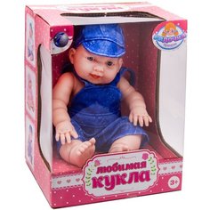 Кукла-пупс Радочка в синем комбинезоне и кепочке T571-D5825 / Tongde Denco Store