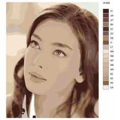 Картина по номерам W-604 "Турецкий сериал - Чёрная любовь. Неслихан Атагюль - Нихан Сойдере" 60х80 Brushes Paints