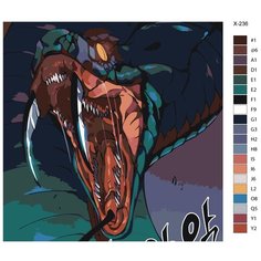 Картина по номерам X-236 "Змея" 70x70 Brushes Paints
