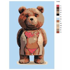 Картина по номерам W-462 "Фильм - третий лишний. Тэд в фартуке" 40х60 Brushes Paints
