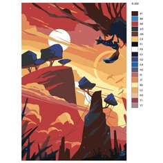 Картина по номерам X-359 "3акат" 60x90 Brushes Paints