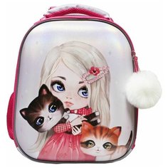 Рюкзак CENTRUM, Девочка и котята, каркасный, формованный, 36см х 30см х 17 см, 1 шт