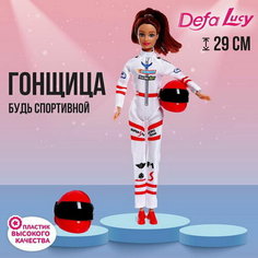 Кукла-модель "Гонщица", с аксессуарами, цвет красный Defa