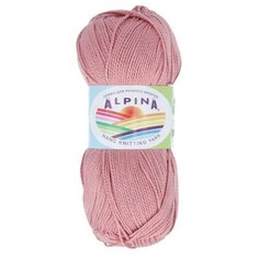 Пряжа ALPINA "HOLLY" 100% мерсеризованный хлопок 10 шт.х50г 200м №028 грязно-розовый