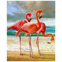 Алмазная мозаика Colibri Стая фламинго 40х50 см