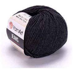 Пряжа YarnArt Jeans, 2шт, (28 графит), 55 % хлопок, 45 % акрил, 50 г, 160 м