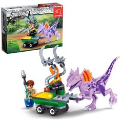 Конструктор Диноленд «Сражение с велоцираптором», 83 детали Miki Market