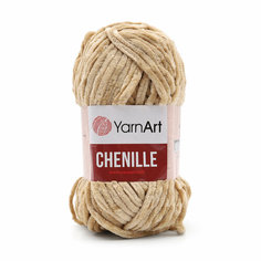 Пряжа для вязания YarnArt Chenille, 100г, 90м (100% микрополиэстер) (547 бежевый), 5 мотков