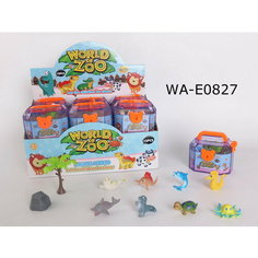 Игровой набор ABtoys Юный натуралист Фигурки мультяшные диких животных 5 шт. в чемоданчике PT-01783/1