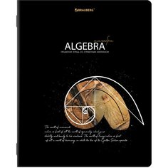 Тетрадь предметная "сияние знаний" 48 л, глянцевый УФ-лак, алгебра, клетка, BRAUBERG, 404520 В комплекте: 20шт.