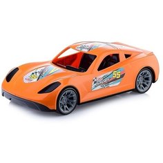 Машинка гоночная Рыжий кот Turbo "V-MAX" оранжевая, 40 см, пластик (И-5855)