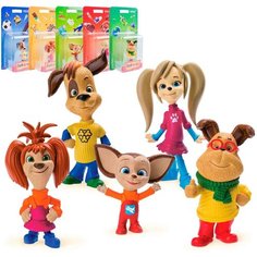 Набор игрушек Барбоскины PROSTO toys фигурки мультипликационных собачек Лиза, Дружок, Роза, Гена, Малыш
