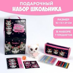 Подарочный набор с мягкой игрушкой «Кот», 7 предметов Milo Toys